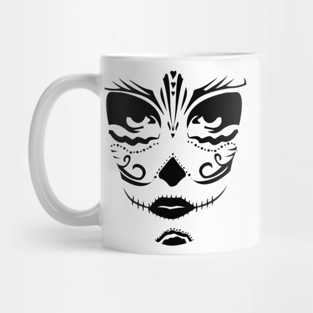 Sugar Skull Woman Face by BlackPawCanvas